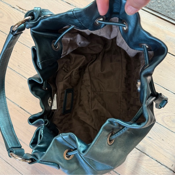 Furla Metallic Teal Leather Women Bag - Picture 4 of 5